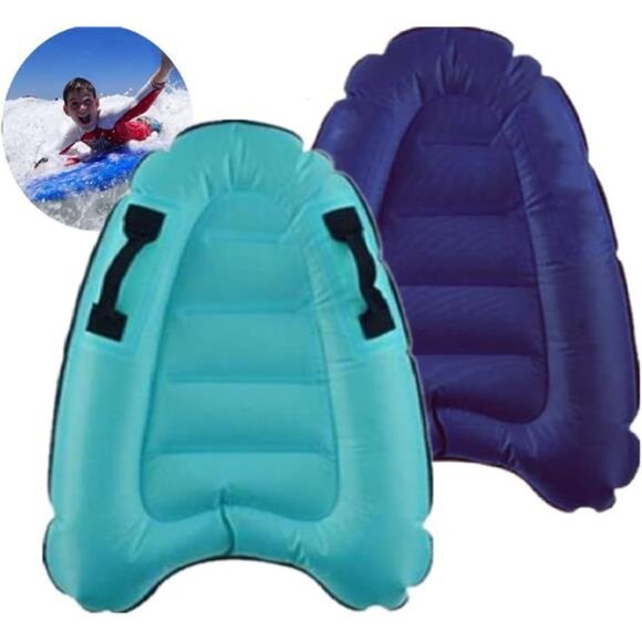 Kids Inflatable Surf Body Board with Handles Lightweight Swimming Floating Board - Picture 1 of 6